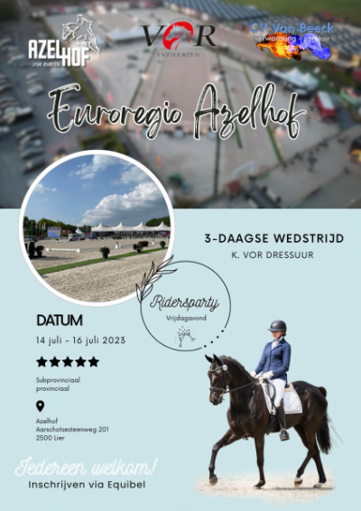 Inschrijvingen zijn geopend van de Dressuur Euroregio 14-16 juli